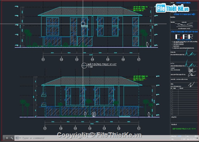 thiết kế khách sạn,kết cấu khách sạn,khách sạn 31.8x32.4m,kiến trúc khách sạn,bản vẽ khách sạn 3 tầng